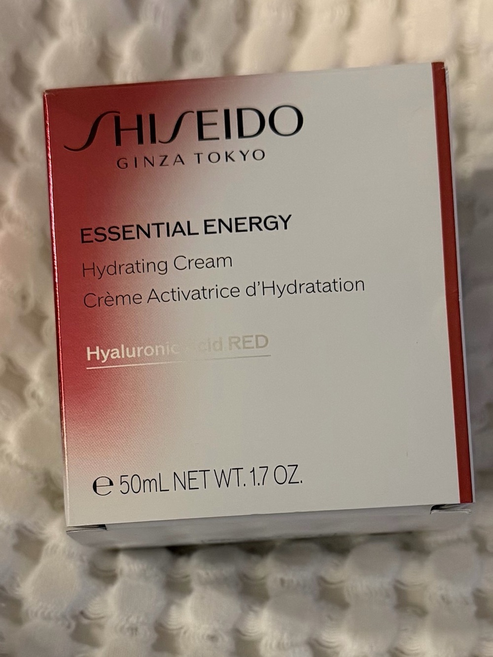Shiseido Essential Energy Hydrating Cream — Red and White Packaging